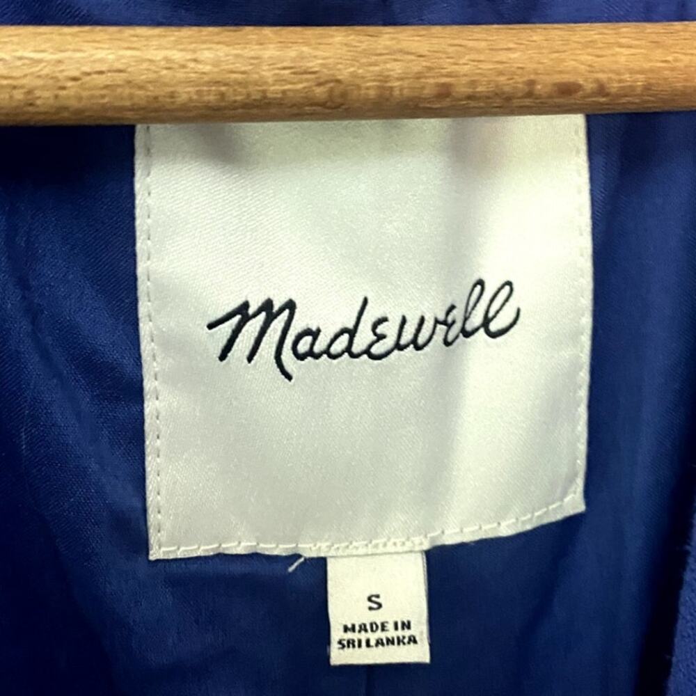 Madewell Double-Breasted Crossover 100% Linen Blazer in Bluestone - Picture 9 of 13